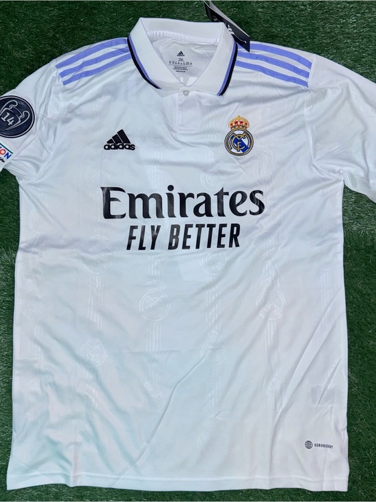 adidas Other - adidas Real Madrid Men's Home Jersey - White with Purple Stripes
